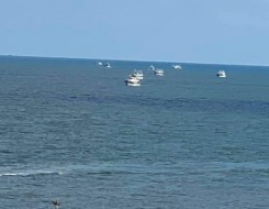 فلسطين اليوم - نداء استغاثة من سفينة أسطول الحرية بعد استهدافها بطائرة مسيرة في طريقها إلى غزة